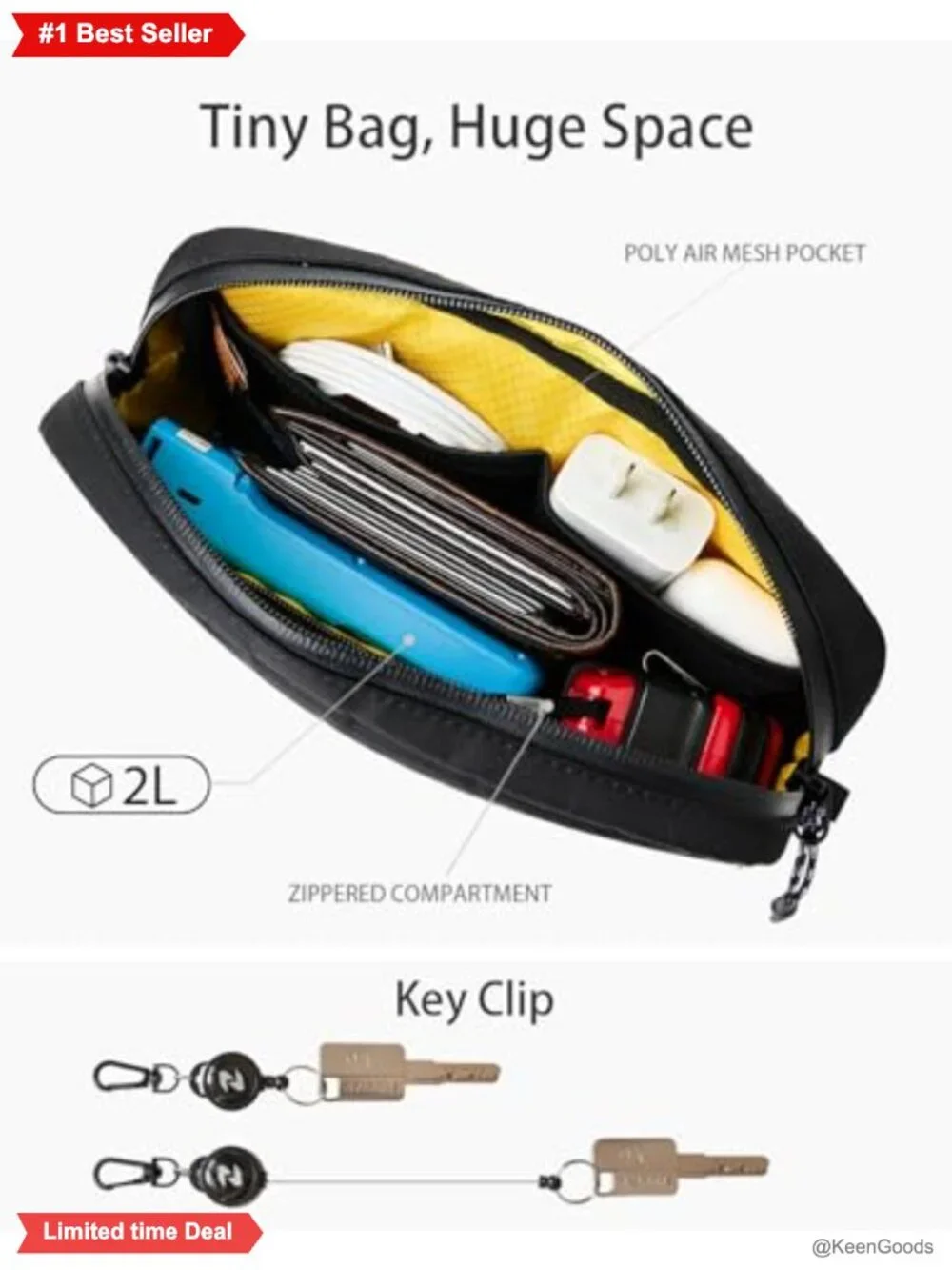 RFID Blocking Anti-Theft Sling Bag Waist Pack Water Resistant Nylon Crossbody
